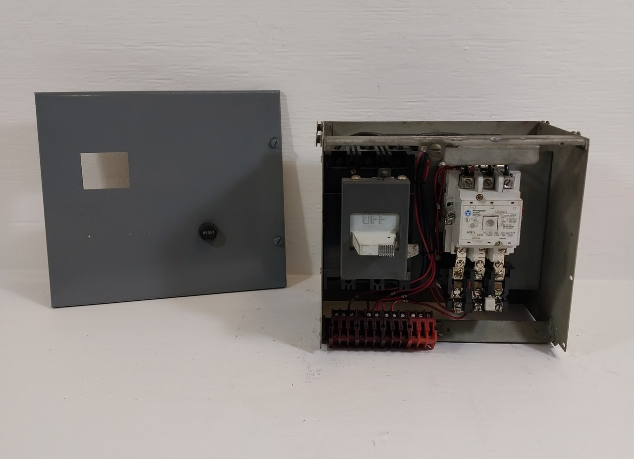 Westinghouse Type W Size 2 Starter 30A Breaker 12" MCC Bucket 30 Amp (BJ0552-2)