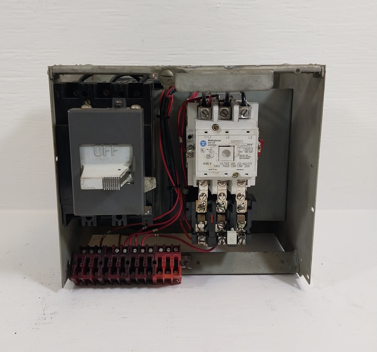 Westinghouse Type W Size 2 Starter 30A Breaker 12" MCC Bucket 30 Amp (BJ0552-2)