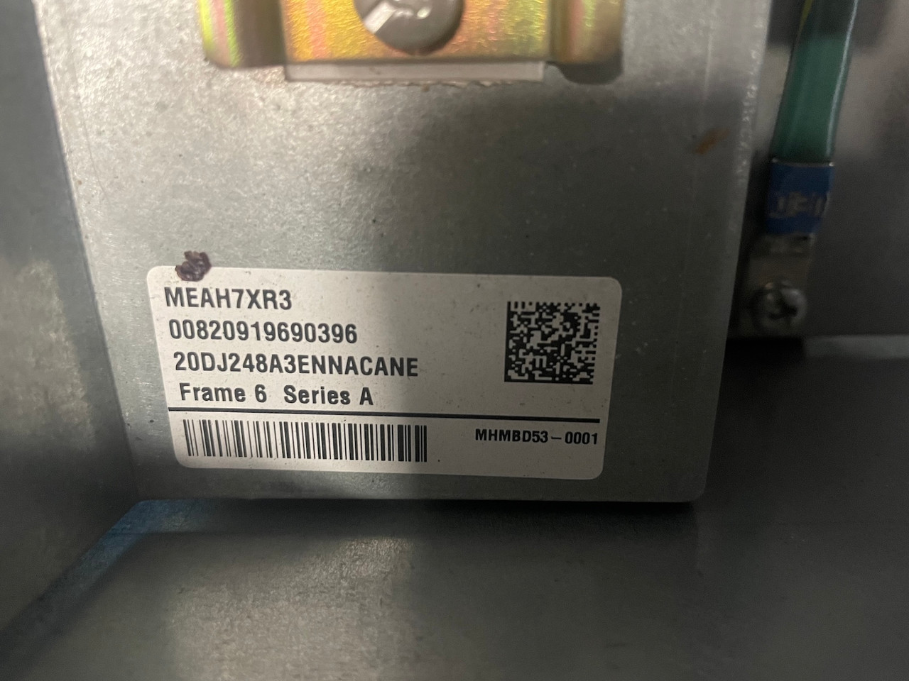 Allen Bradley 20DJ248A3ENNACANE 200 HP PowerFlex 700 AC VS Drive 650V DC Input (PM3222-2)