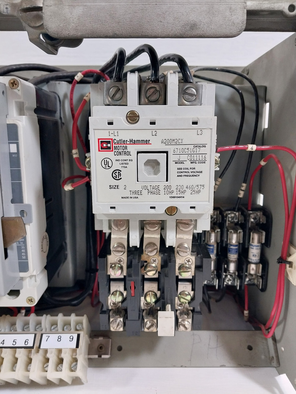 Westinghouse Type W Size 2 Starter 30A Breaker 12" MCC Bucket 30 Amp HMCP (BJ0566-1)