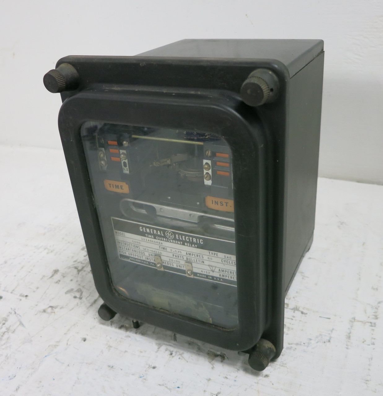 Image of GE 12IAC66K8A Time Overcurrent Relay Type IAC 2.5/5 Amp General Electric 4-12A