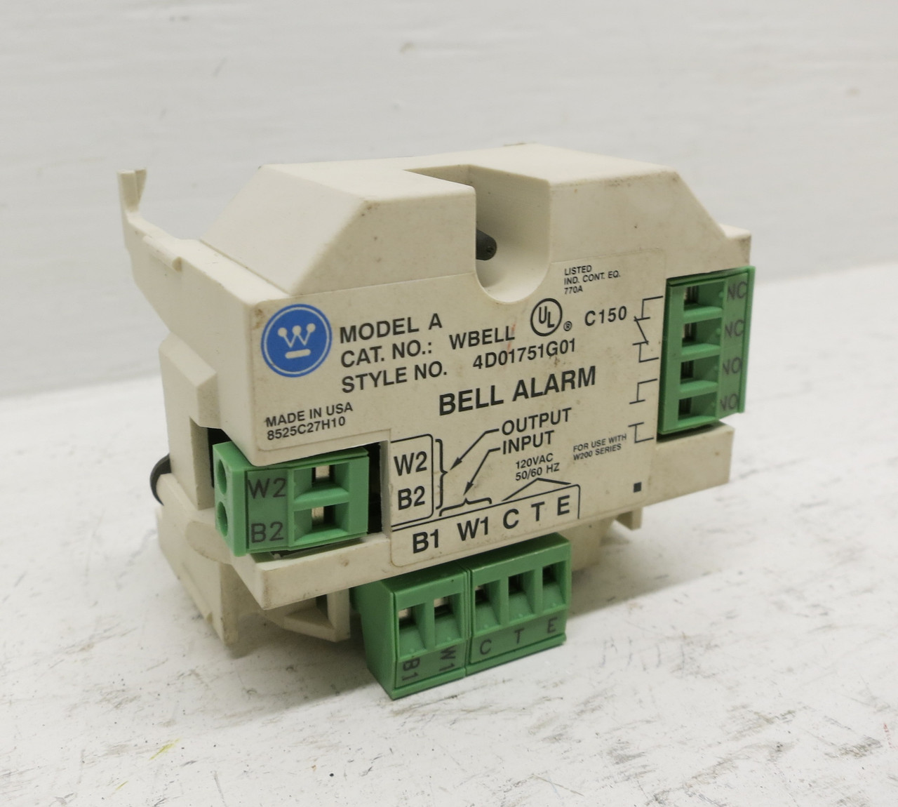 Image of Westinghouse WBELL Bell Alarm Advantage Motor Starter 4D01751G01 Model A