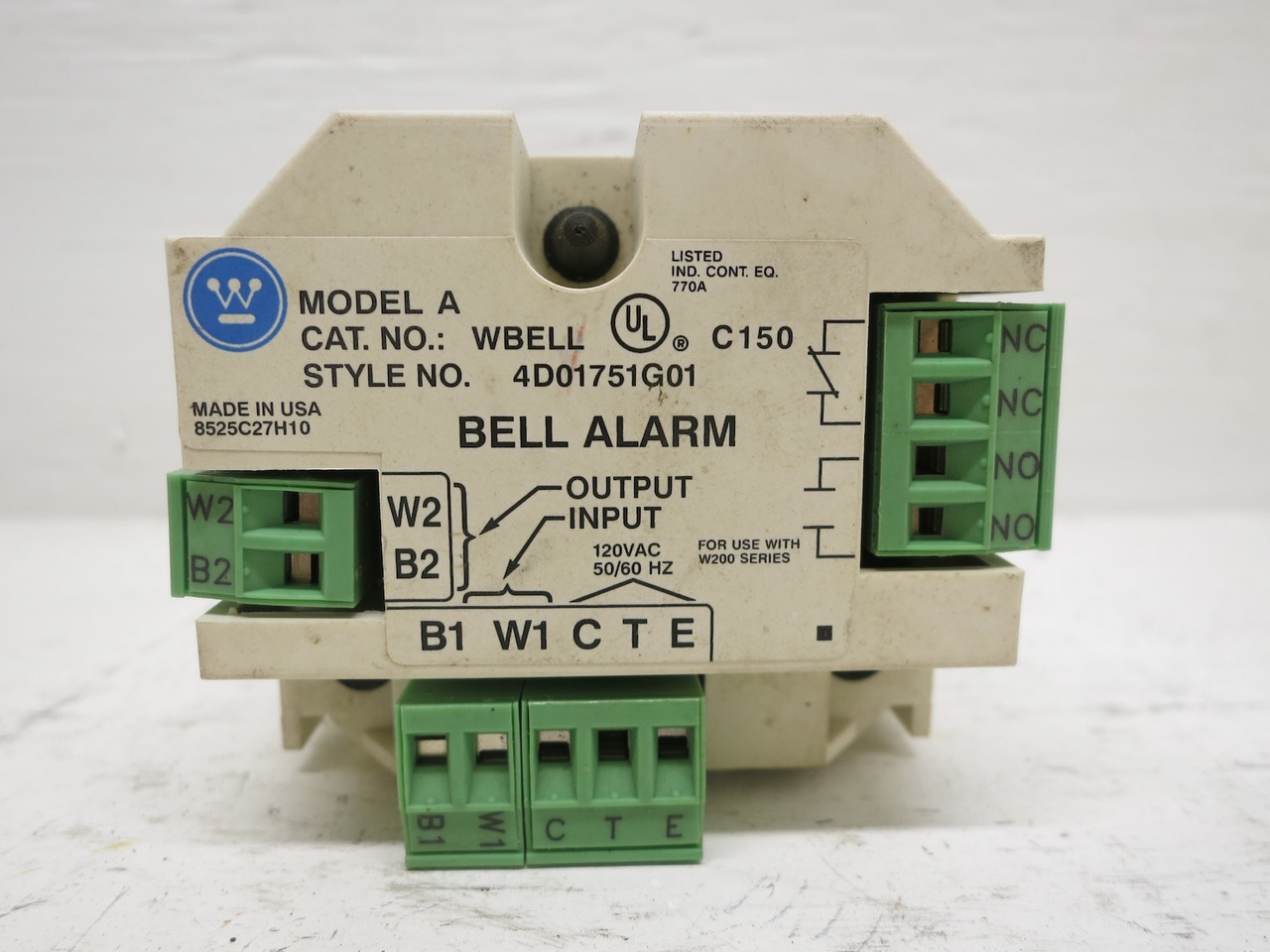 Westinghouse WBELL Bell Alarm Advantage Motor Starter 4D01751G01 Model A (DW5776-6)