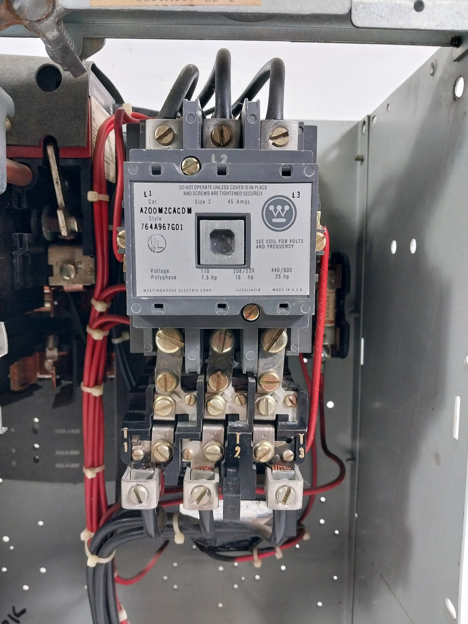 Westinghouse Type W Size 2 Starter 60 Amp Fused Motor Control Center Bucket 18" (BJ0586-6)