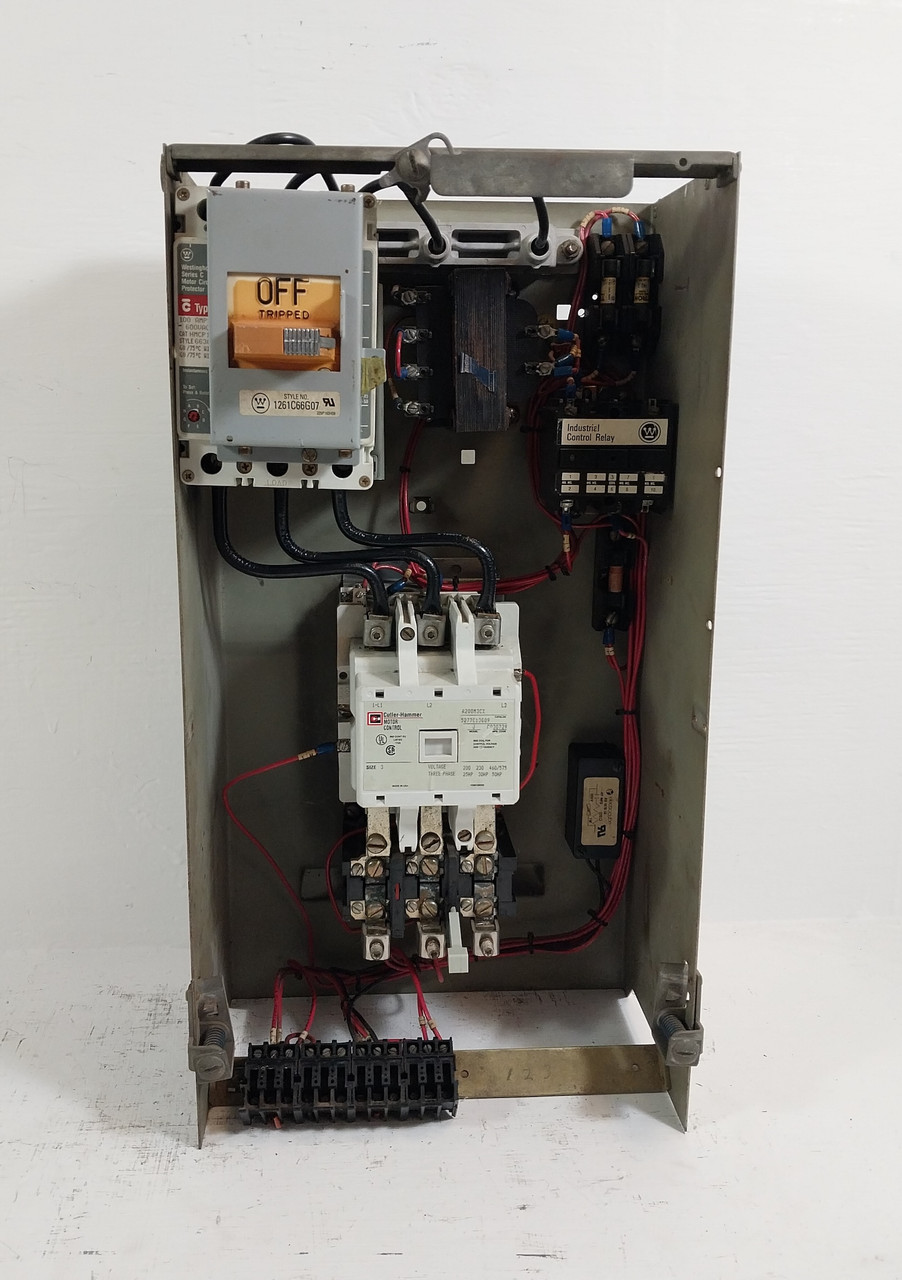 Westinghouse Type W Size 3 Starter 100A Breaker 24" MCC Bucket 100 Amp HMCP (BJ0588-2)