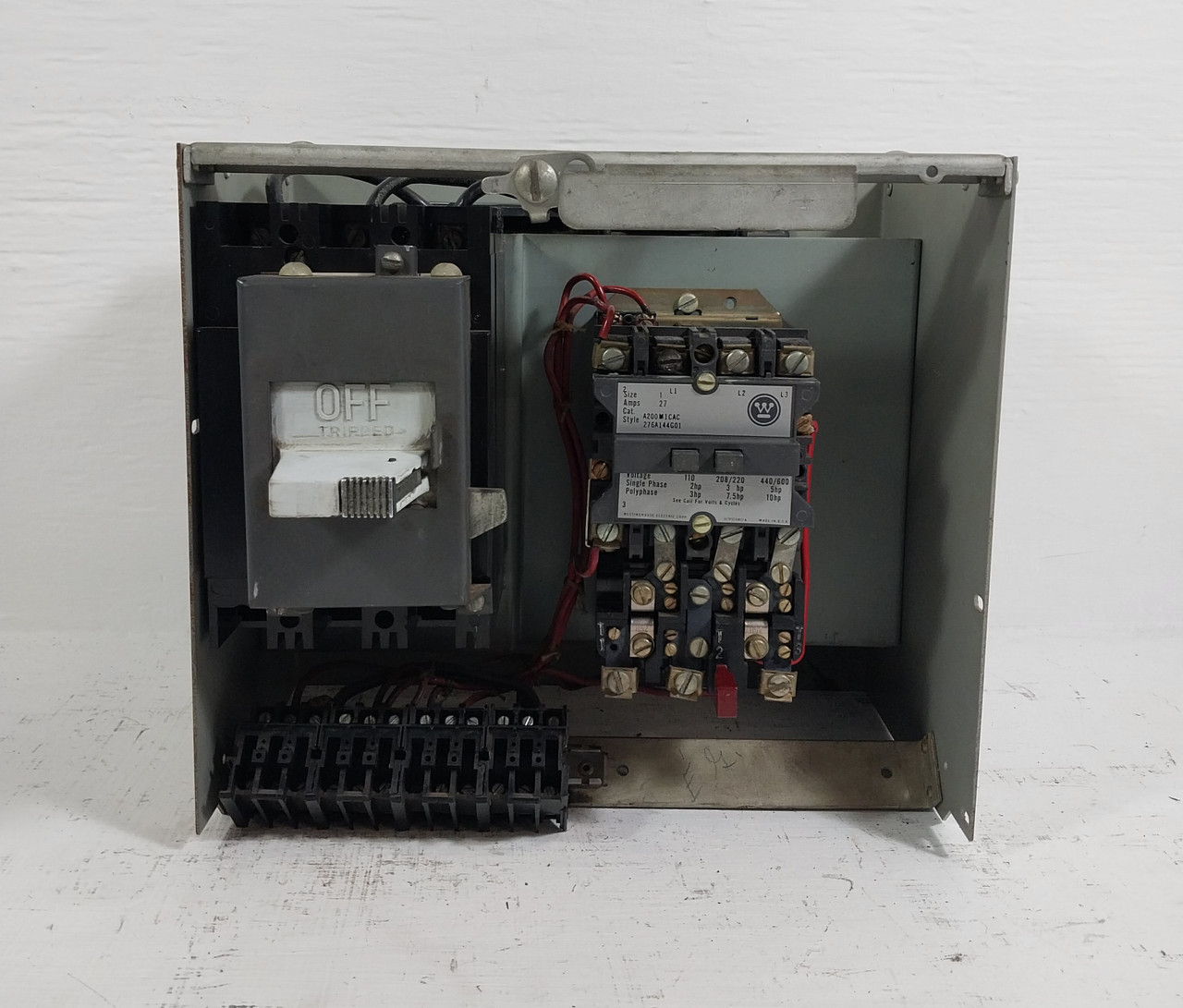 Westinghouse Type W Size 1 Starter 70A Breaker MCC Bucket 12" 70 Amp (BJ0590-1)