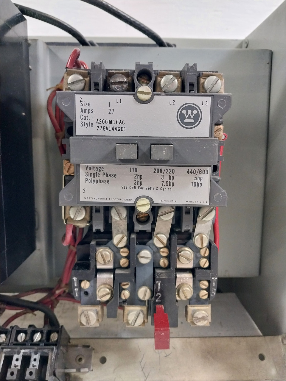 Westinghouse Type W Size 1 Starter 70A Breaker MCC Bucket 12" 70 Amp (BJ0590-1)