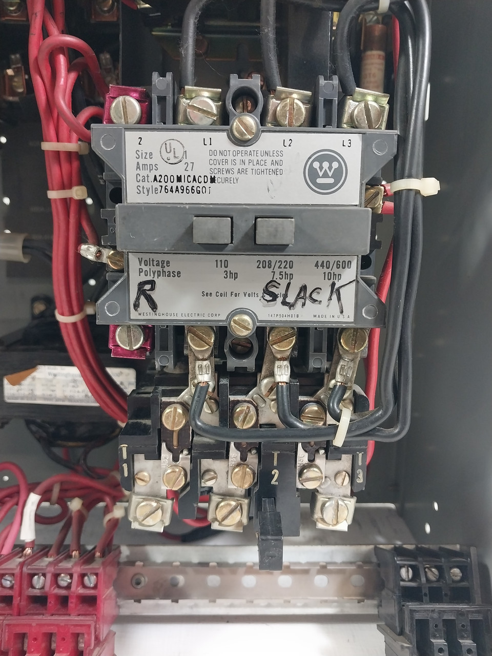 Westinghouse Type W Size 1 FVR Reversing Starter 30 Amp Fusible 18" MCC Bucket (BJ0594-3)