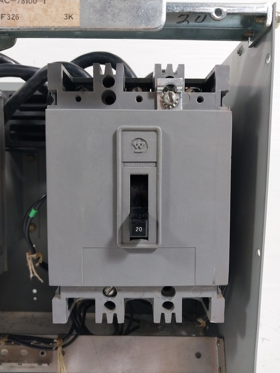 Westinghouse Type W 15/20 Amp 12" Breaker Type Dual Feeder MCC Bucket 15A/20A (BJ0605-1)