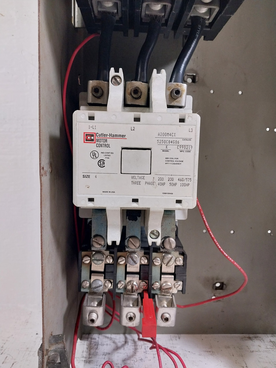Westinghouse Type W Size 4 Starter 150A Breaker 30" MCC Bucket 150 Amp JA (BJ0618-1)
