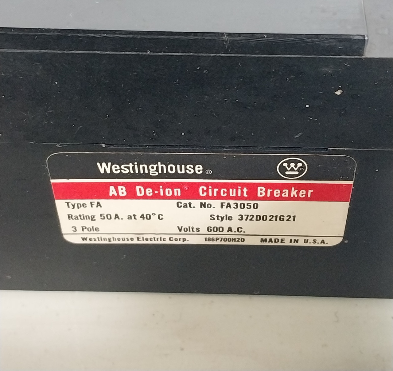 Westinghouse Type W 50A Dual Breaker 12" Feeder MCC Bucket 50 Amp FA (BJ0617-1)