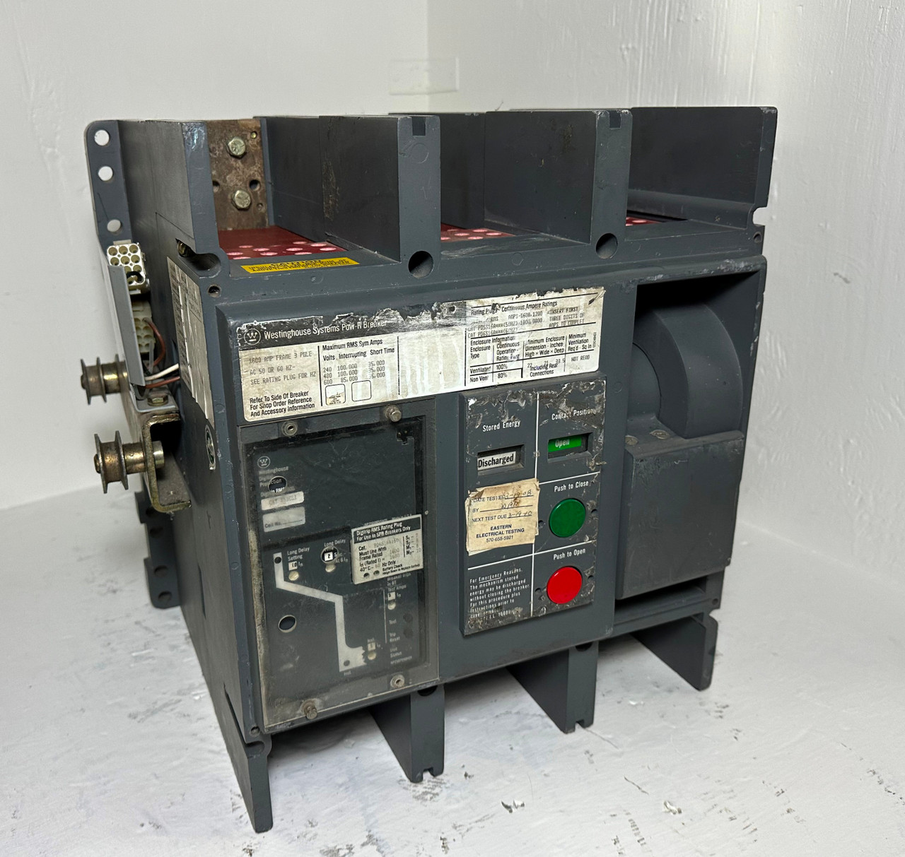 Image of Westinghouse SPBR316D51 1600A SPB 100 Drawout Circuit Breaker w 1600 Amp Plug LI