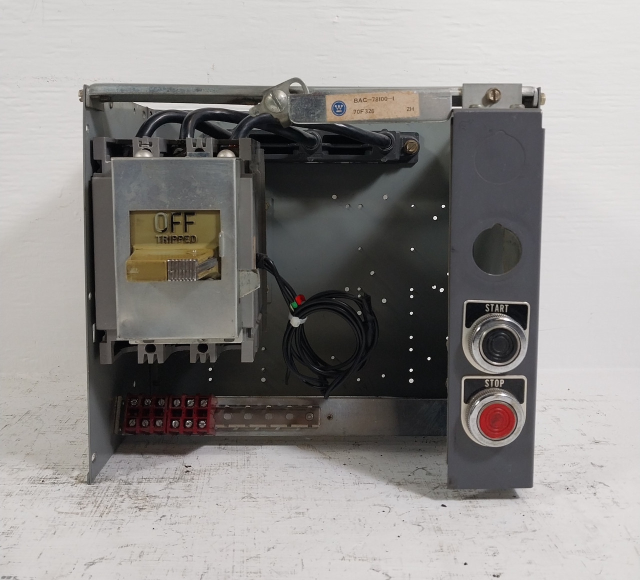 Westinghouse Type W 70A 12" Breaker Feeder MCC Bucket 70 Amp Mark 75 (BJ0624-1)