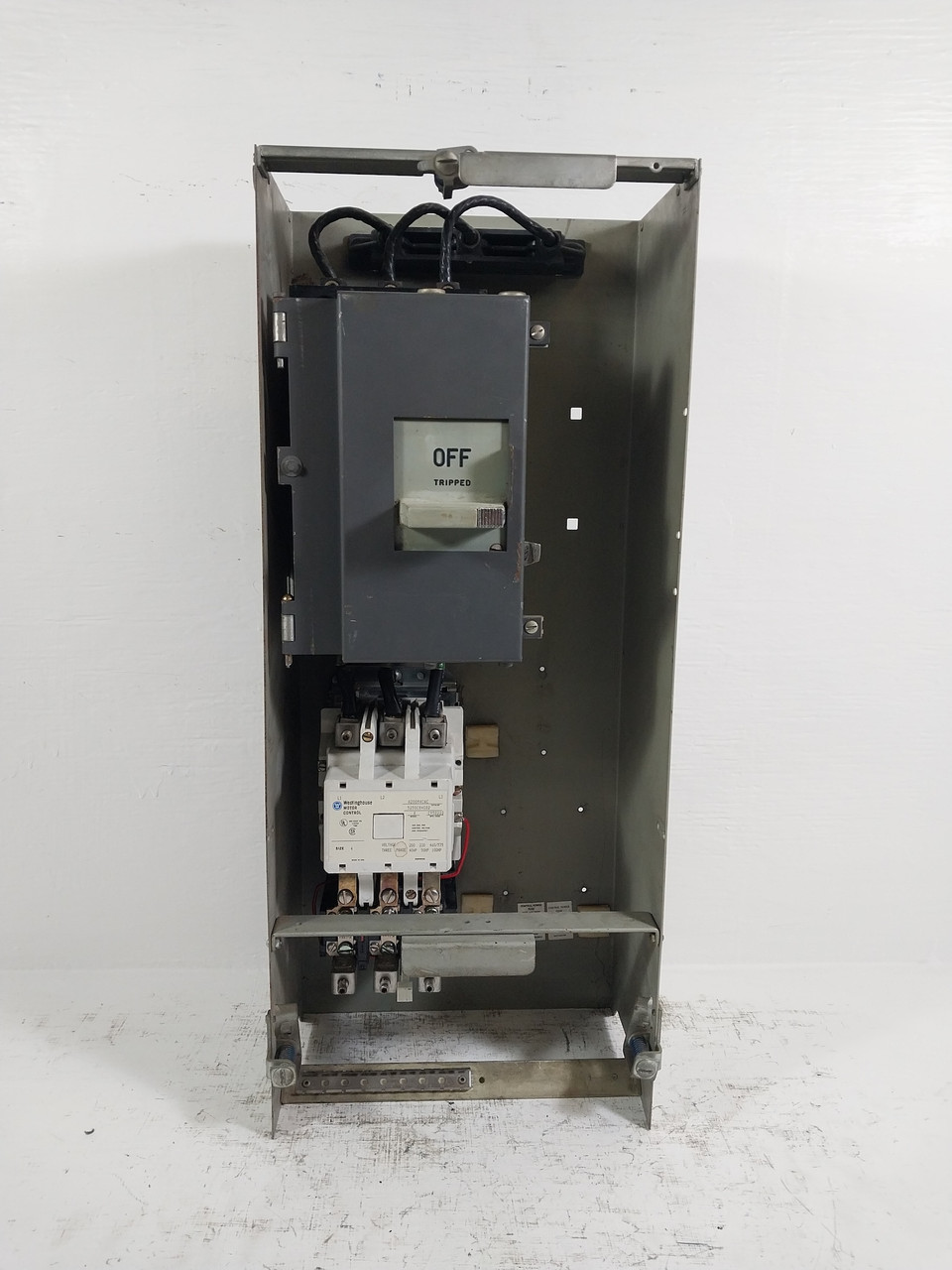 Image of Westinghouse Type W Size 4 Starter 200A Breaker 30" MCC Bucket 200 Amp *No Door*