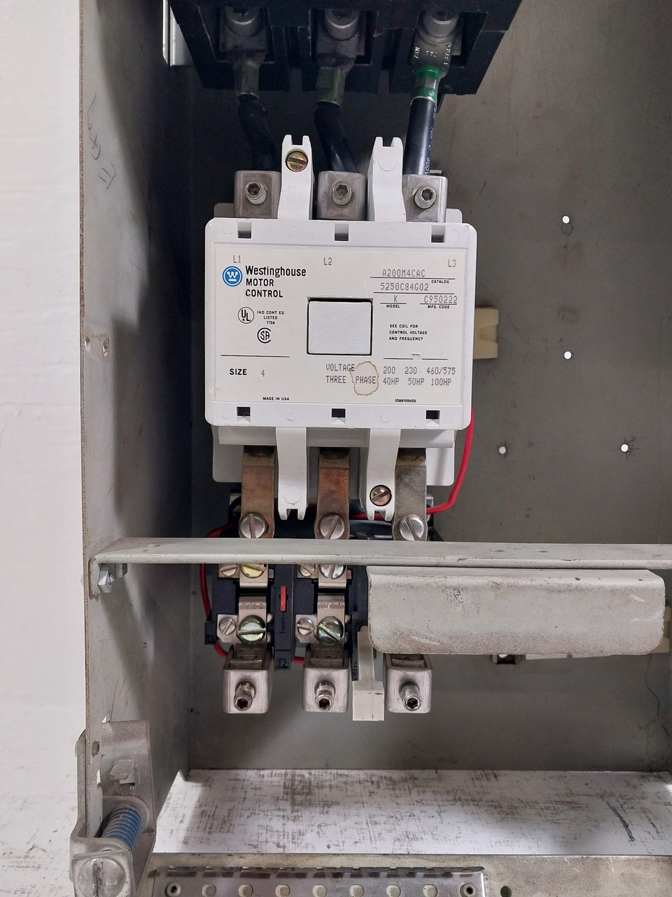 Westinghouse Type W Size 4 Starter 200A Breaker 30" MCC Bucket 200 Amp *No Door* (BJ0628-2)