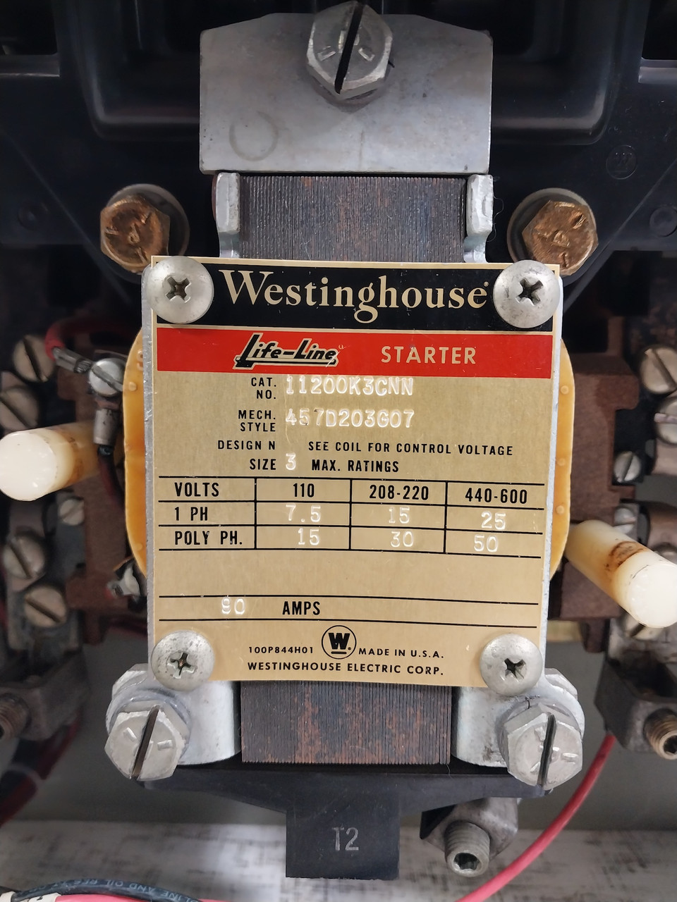 Westinghouse Type W Size 3 Starter 70A Breaker MCC Bucket 24" *No Door* FA3070 (BJ0632-1)