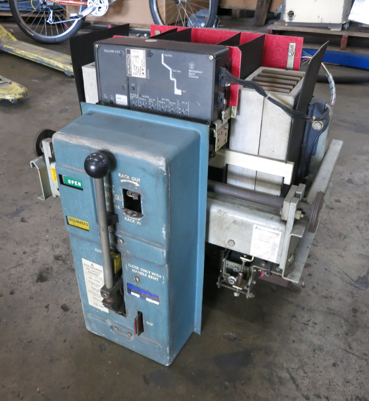 Image of Allis-Chalmers LA-1600 1600A Air Breaker LSI RH52CLSI Trip Unit LA 1600 Amp MO