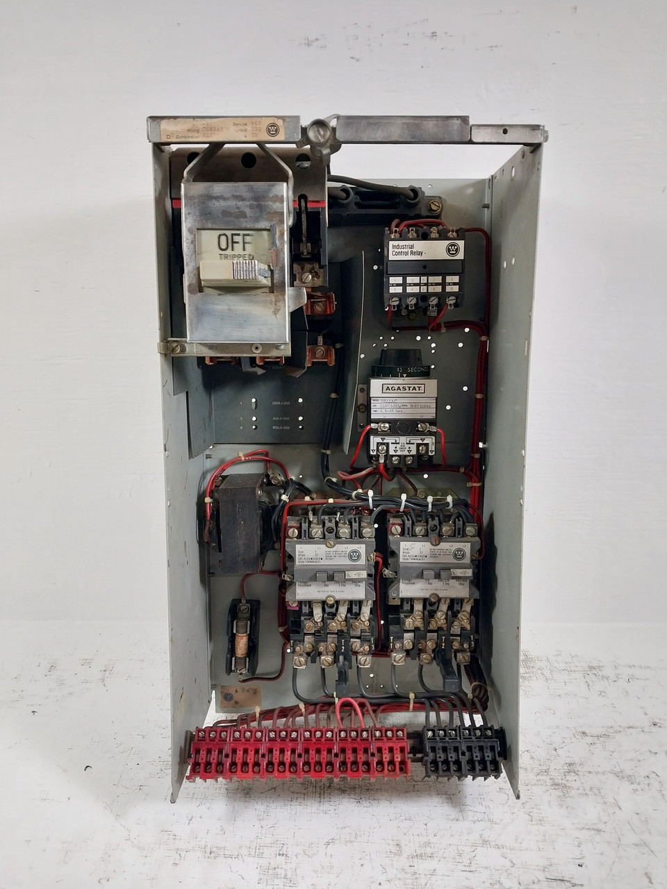 Image of Westinghouse Type W 2-Speed Size 1 Starter 60 Amp Breaker Type MCC Bucket 24"