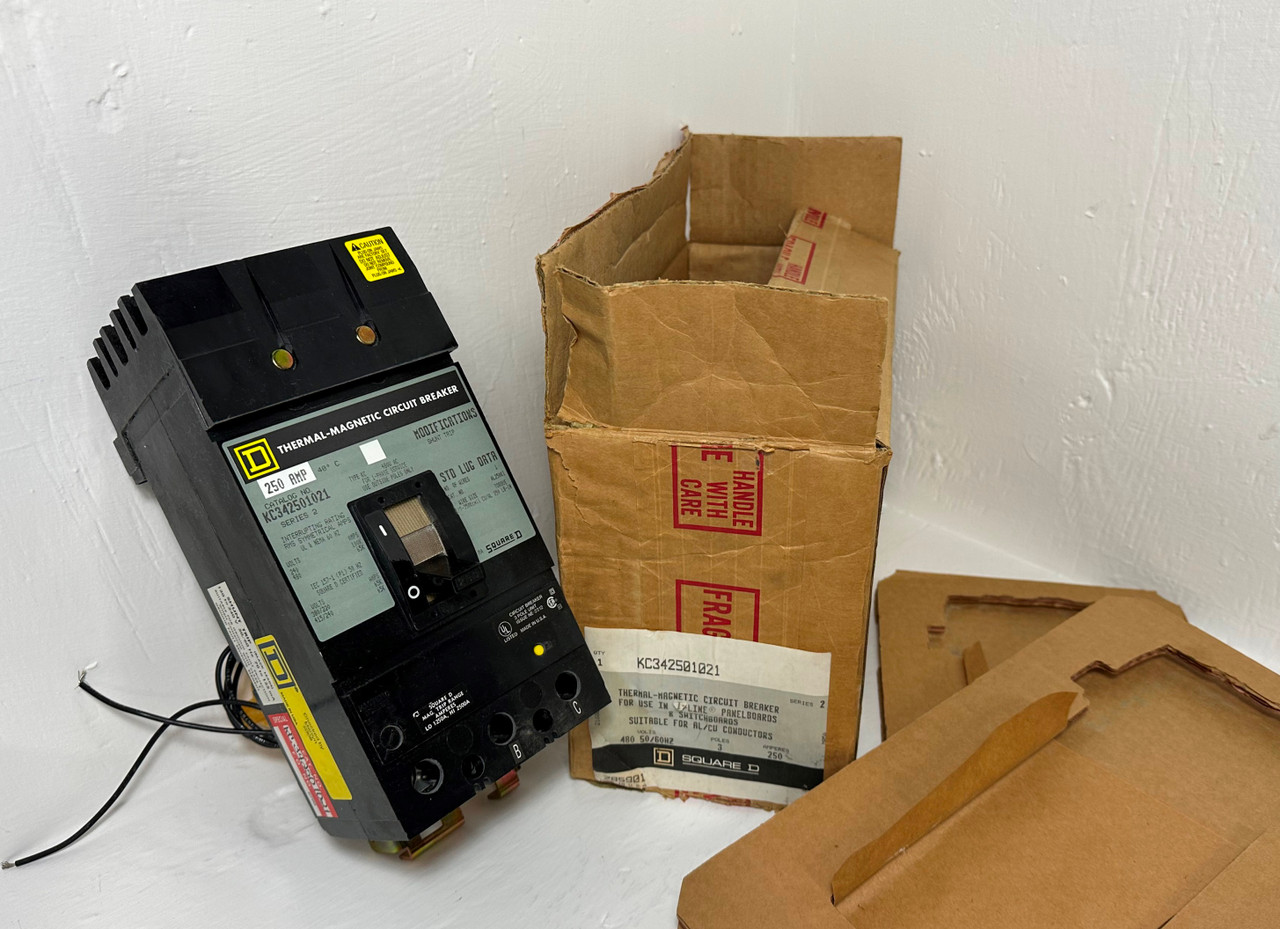 NEW Square D I-Line KC342501021 250A Circuit Breaker w Shunt 480 VAC 250 Amp NIB (EM4935-1)