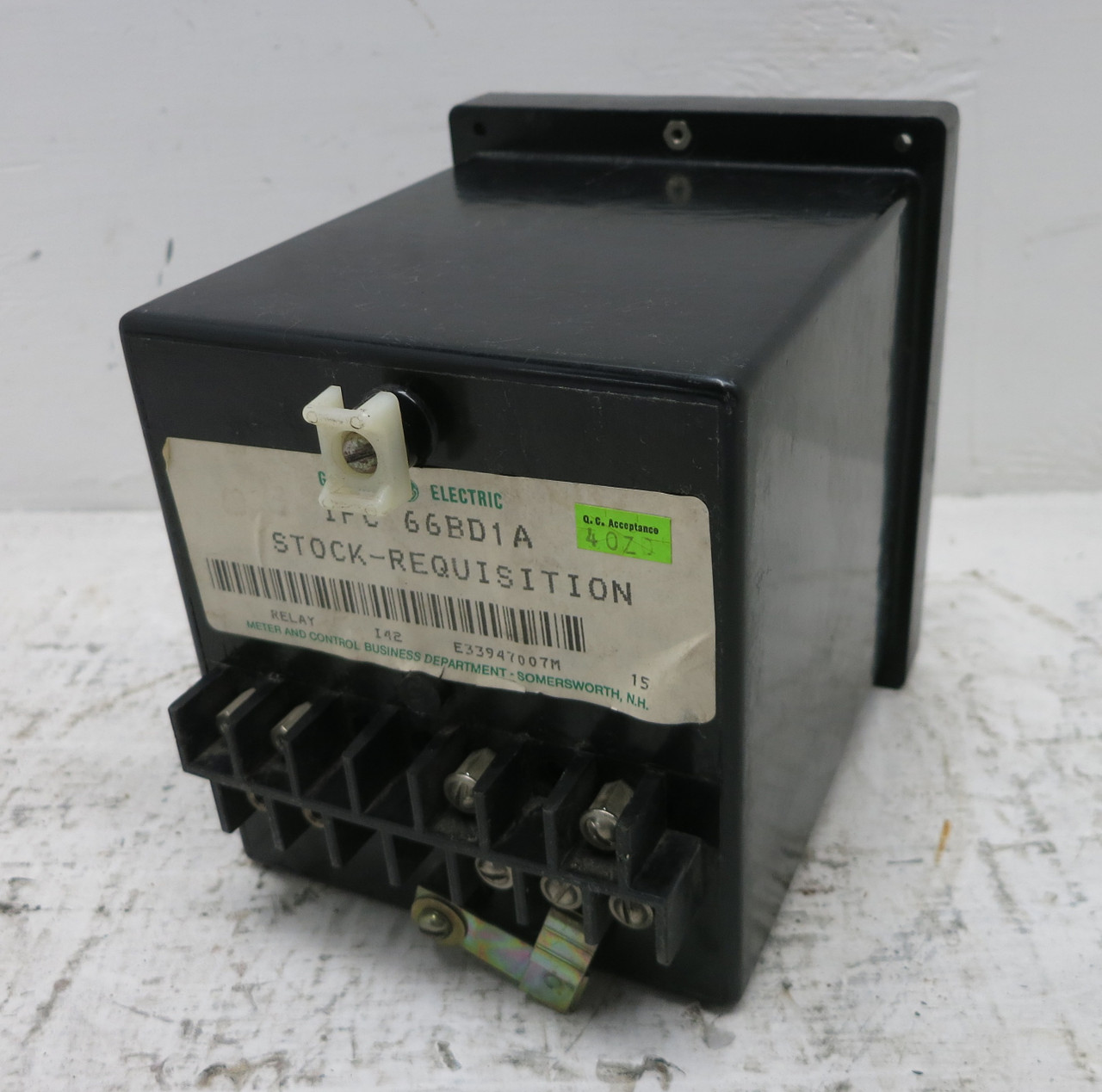 GE 12IFC66BD1A Long Time Overcurrent Relay Type IFC 60Hz Instantaneous 6-150 Amp (DW5871-1)