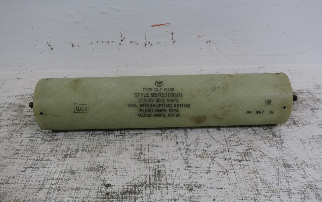 Westinghouse 9570D10G01 30C Amp 14.4 kV CLT Fuse 30A (DW5959-6)
