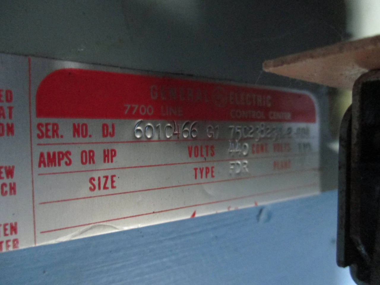 General Electric GE 7700 Series 30 Amp 6" Fused Feeder Disconnect MCC Bucket 30A (EBI1721-27)