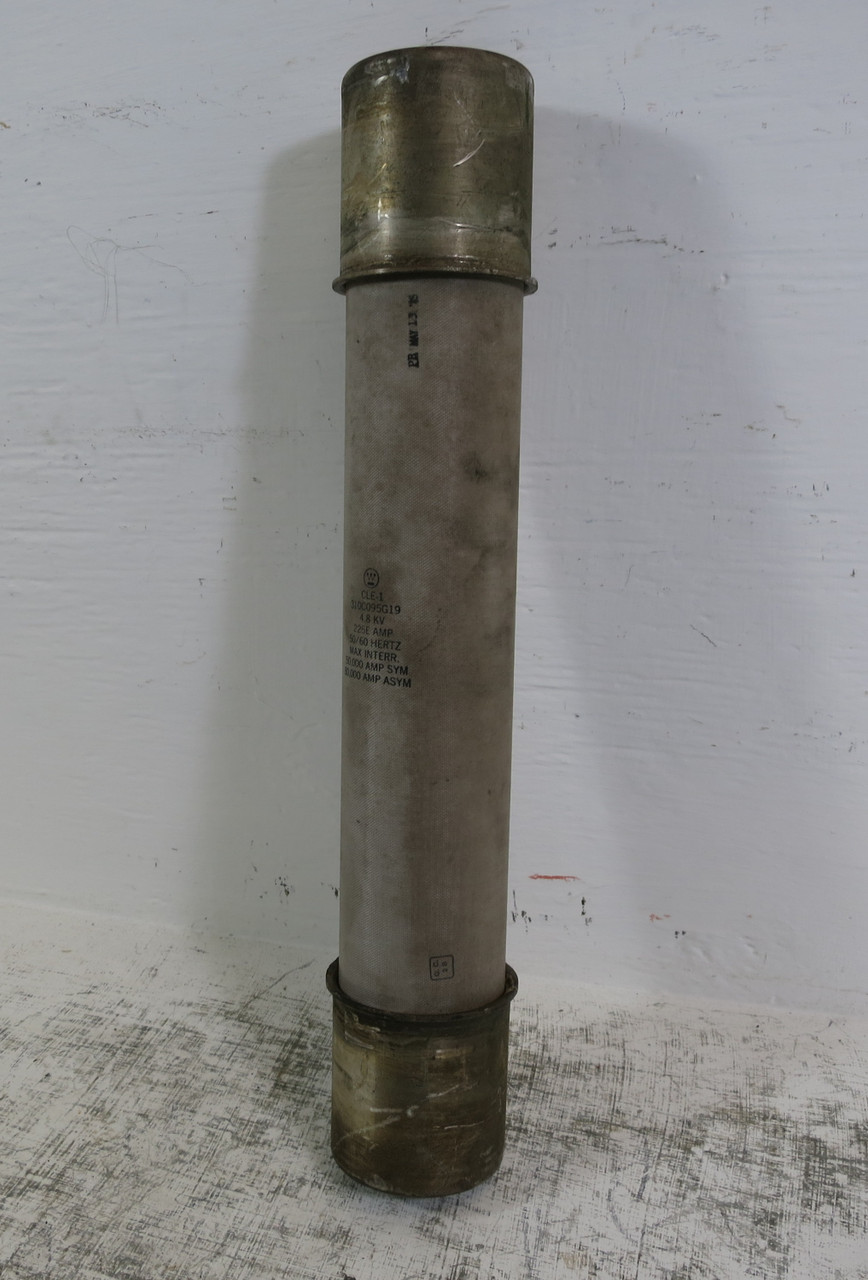 Westinghouse 310C095G19 225E Amp 4.8 kV CLE-1 Current Limiting Power Fuse 225A (DW5955-3)