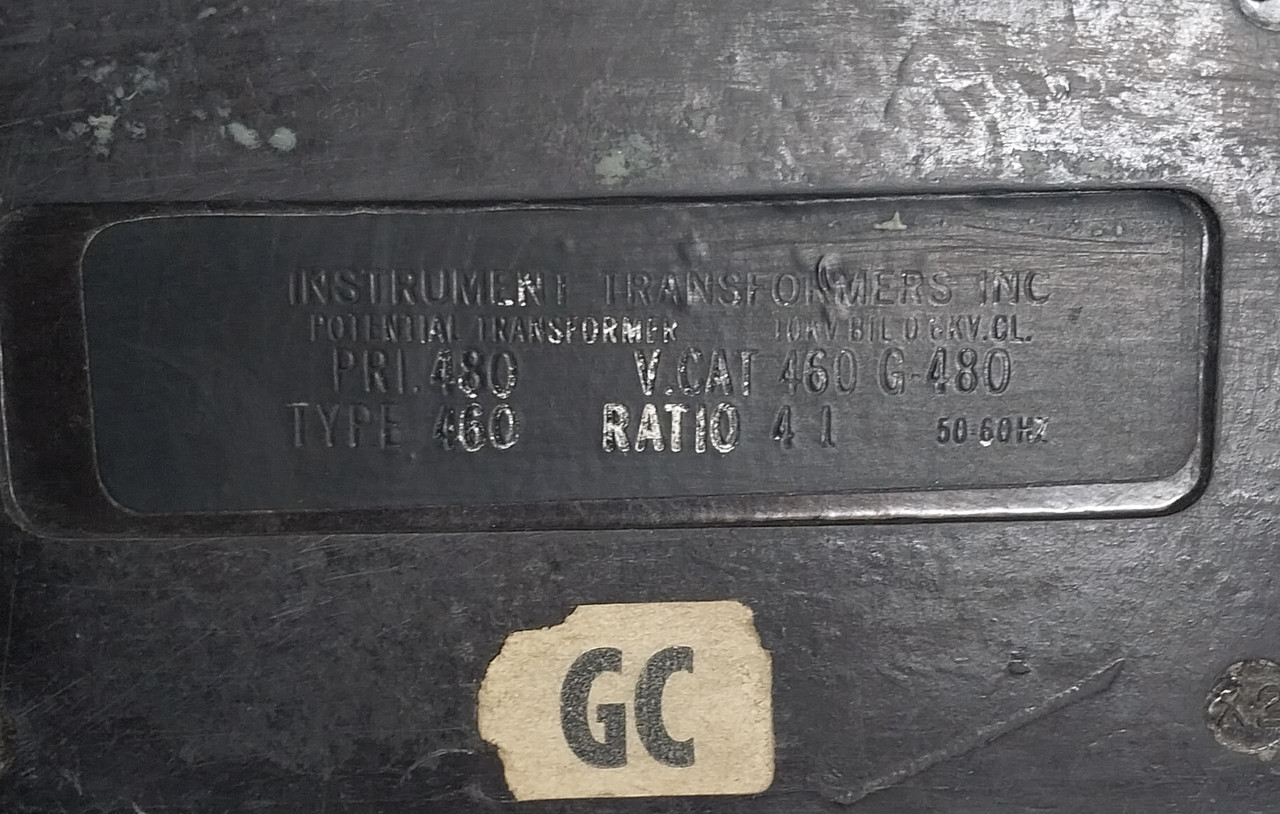 Instrument Transformers Cat 460 G-480 Type 460 Ratio 4:1 Potential Transformer (BJ0736-25)