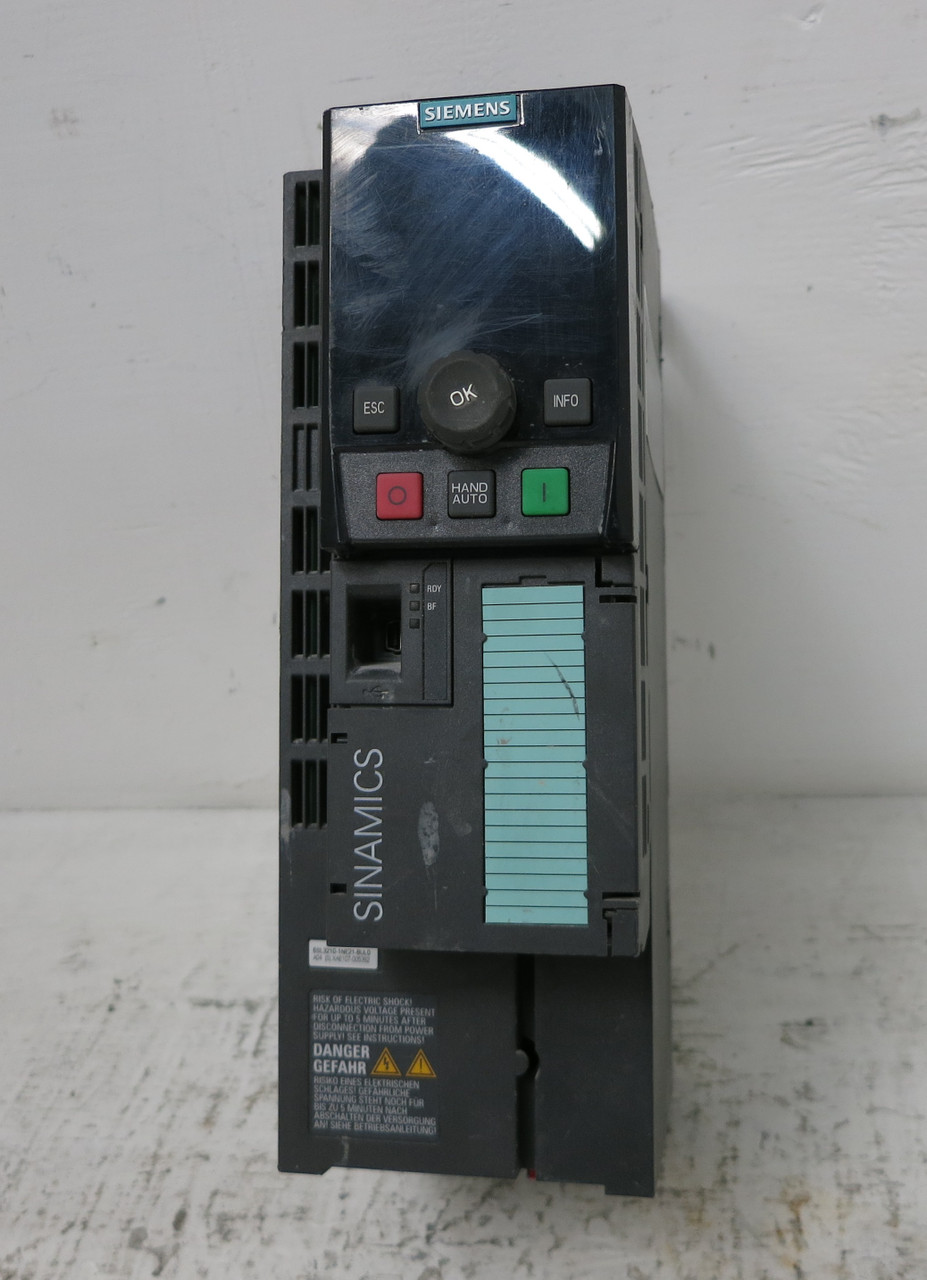 Siemens 6SL3210-1NE21-8UL0 Sinamics Power Module Drive 10HP PM230 Control CU240B (DW5984-2)