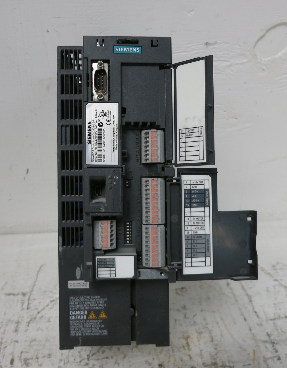 Siemens 6SL3210-1NE21-8UL0 Sinamics Power Module Drive 10HP PM230 Control CU240B (DW5984-2)