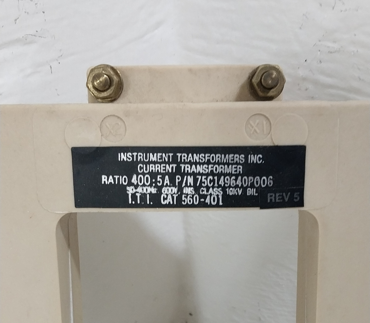 New Instrument Transformers 560-401 Current Transformer Ratio 400:5A CT Rev.5 (BJ0739-8)