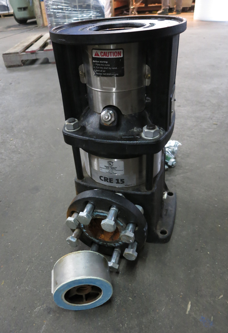 Grundfos BoosterpaQ CRE15-02-A-GJ-A-E-HQQE Booster Pump 5 HP 3461 RPM 90.26 GPM (DW5999-1)