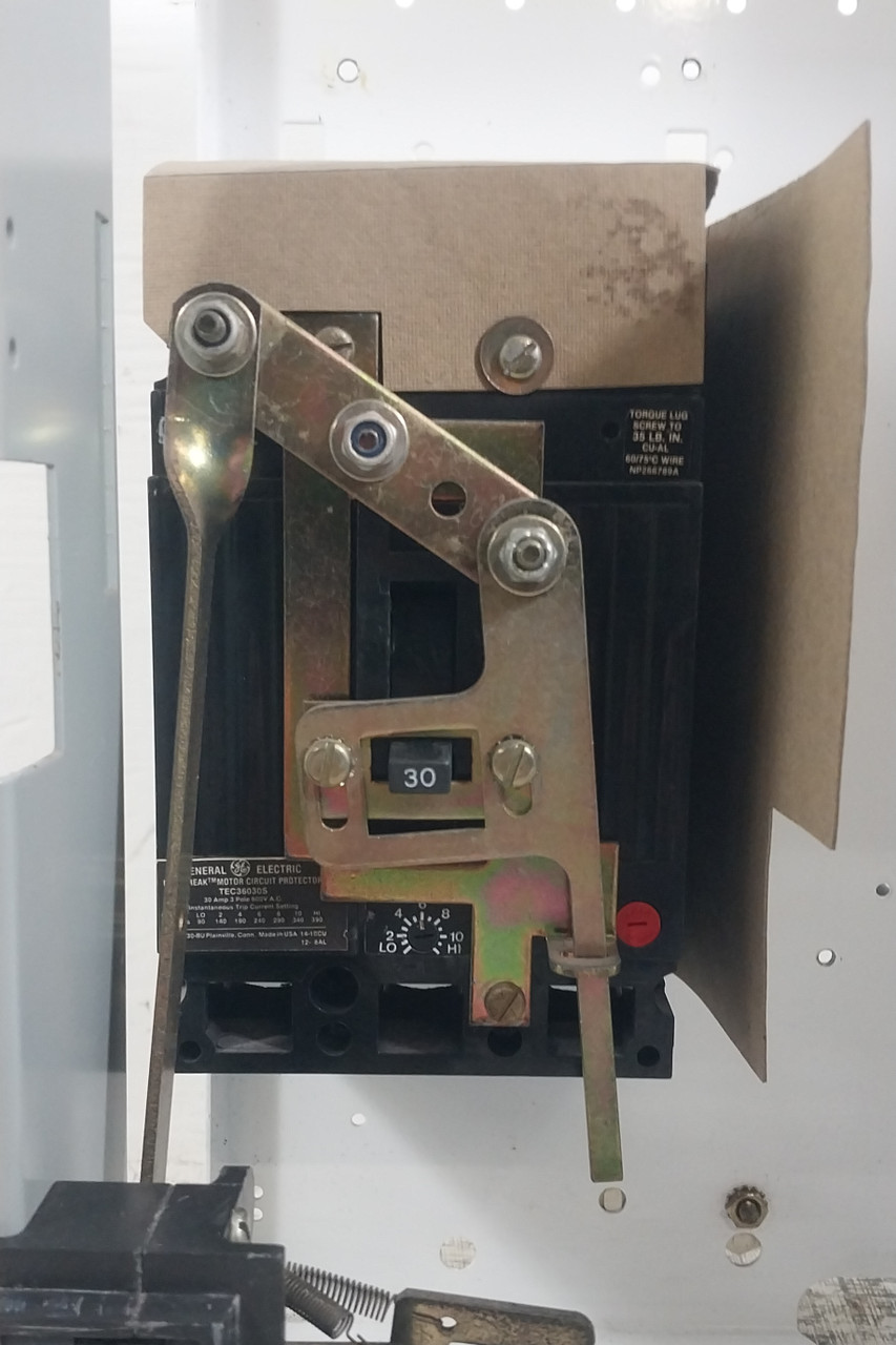 General Electric GE 8000 30A Breaker 18" MCC Feeder Bucket 30 Amp TEC (BJ0741-14)