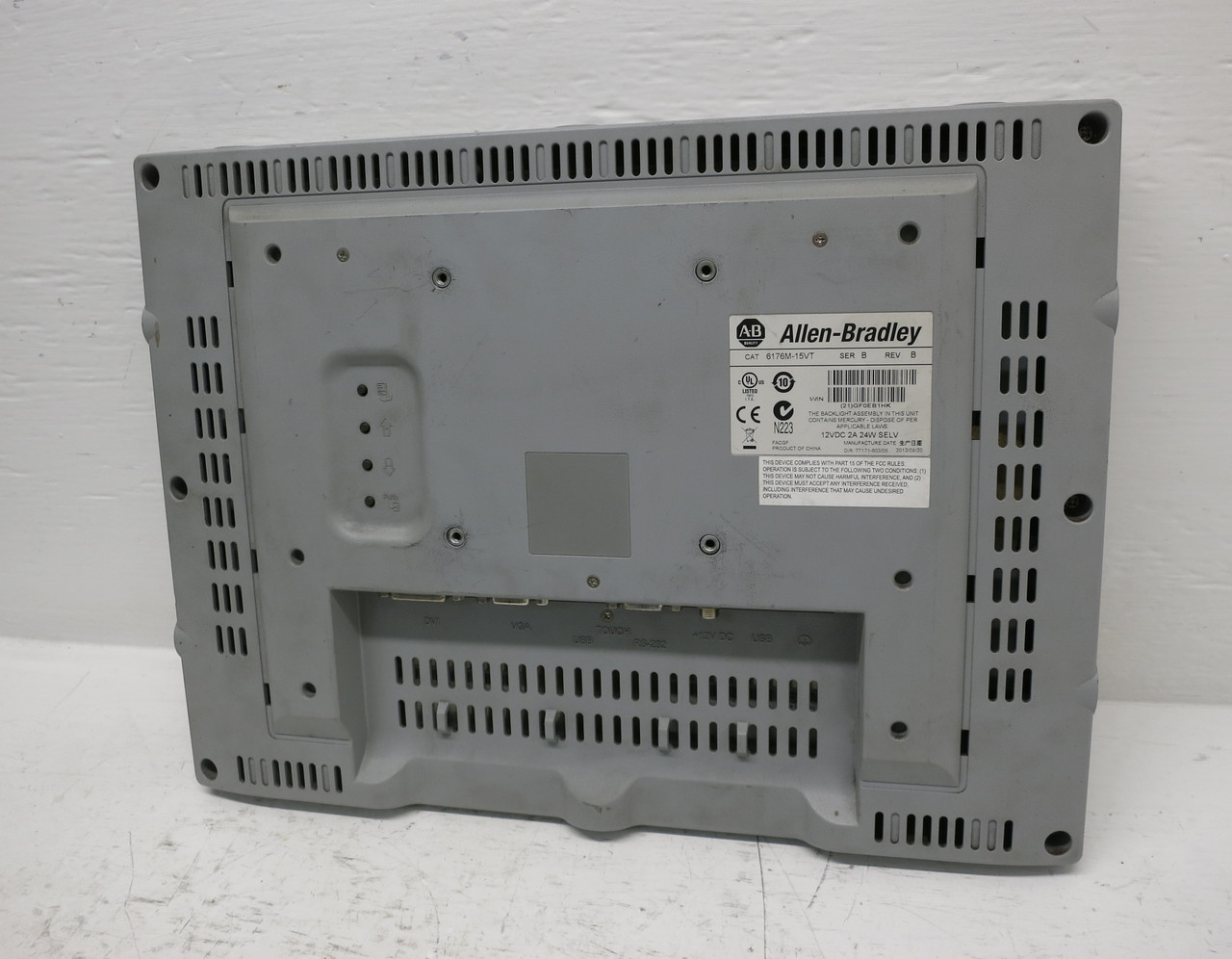 Allen Bradley 6176M-15VT Ser B 15" Touch Screen Monitor 1550M 6176M15VT Vesa (DW6025-1)