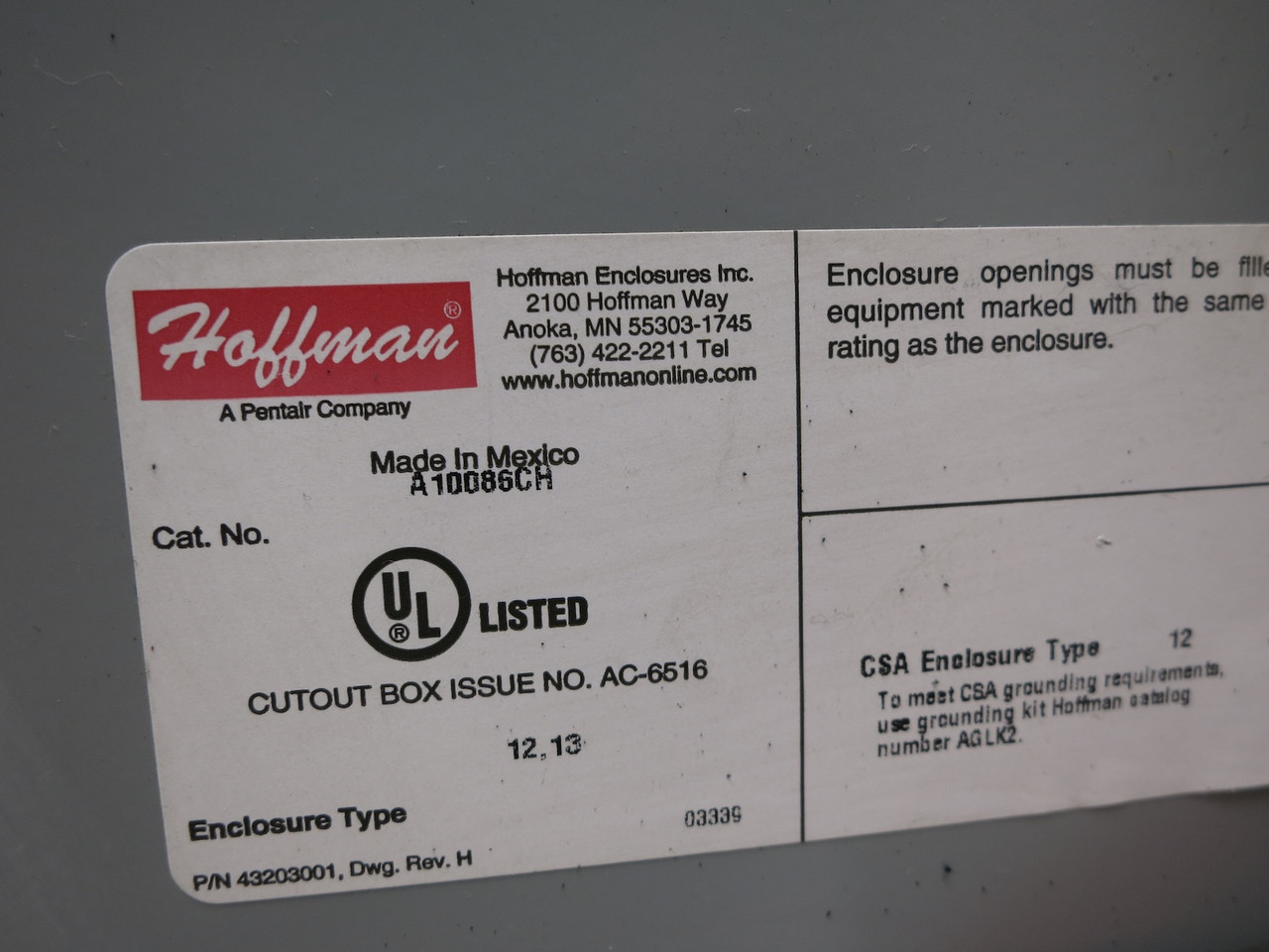 Allen Bradley 22A-D1P4N104 Ser A 0.5 HP PowerFlex 4 AC VS Drive Enclosed Type 12 (DW6062-1)
