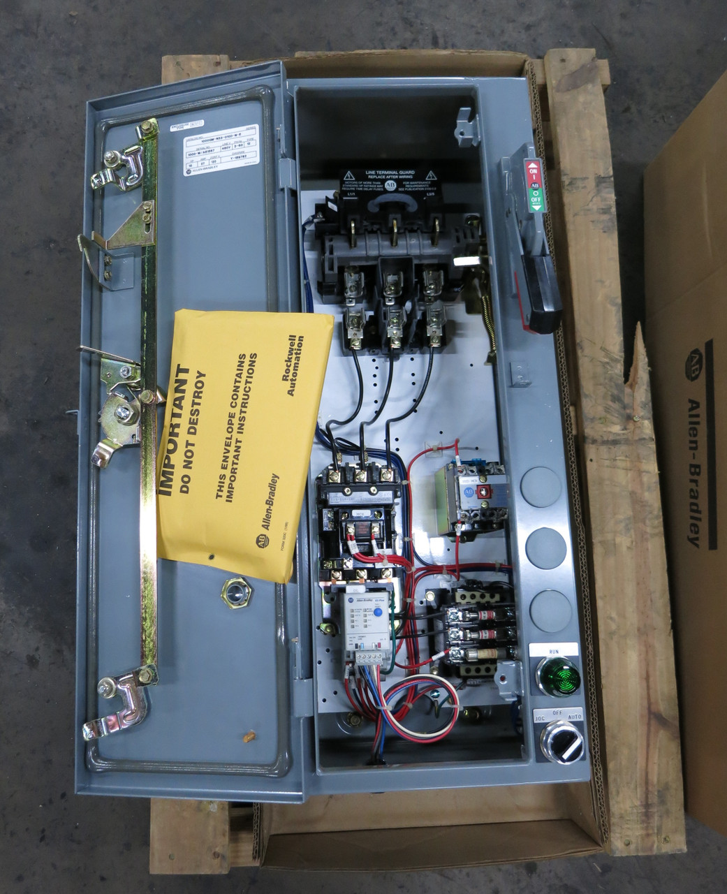 NEW Allen Bradley Size 1 Starter 30A Fusible Combo Box 1000GM E3 30 Amp 3R NIB (DW6077-7)