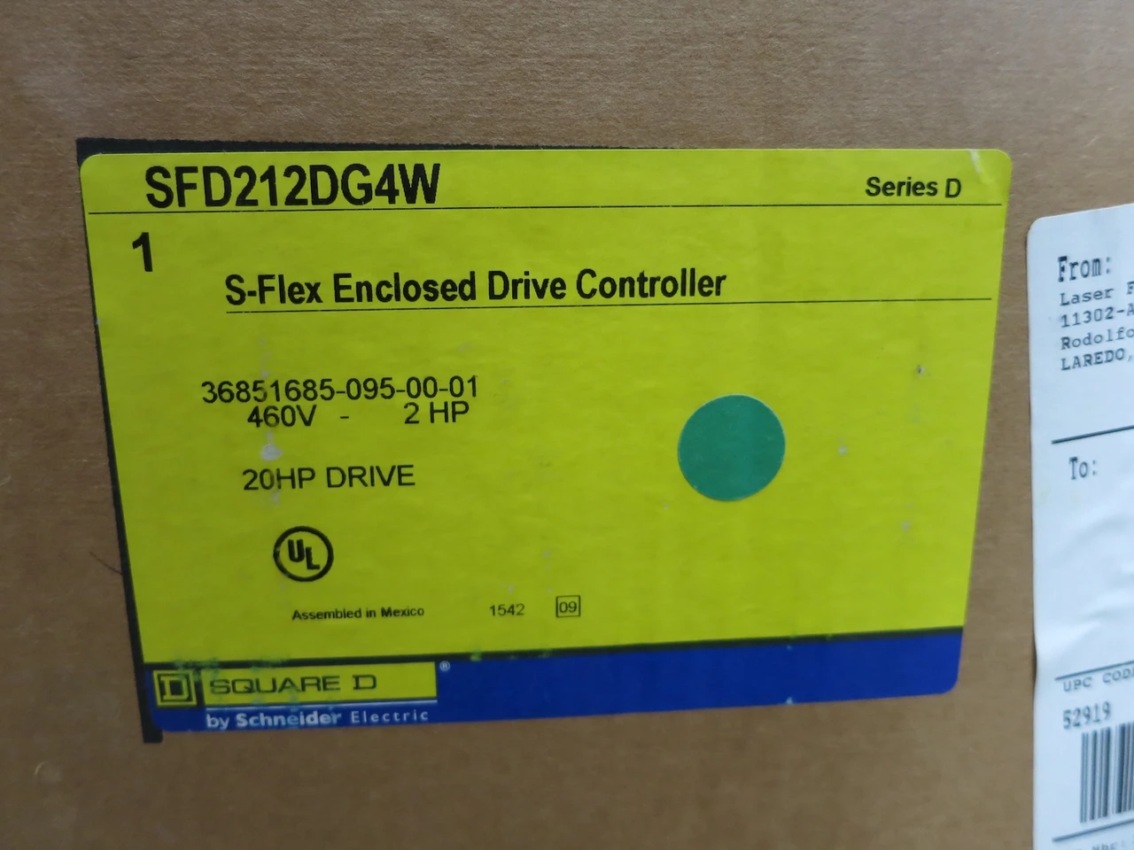NEW Square D ATV212 S-Flex VS Drive Controller 2 HP Enclosed SFD212DG4W VFD 460V (DW6093-1)
