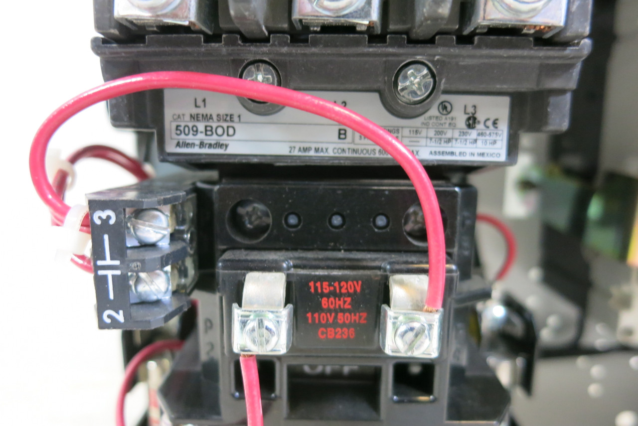 Allen Bradley 2100 Centerline 12" Size 1 Starter 7 Amp Breaker MCC Bucket (BJ0783-3)