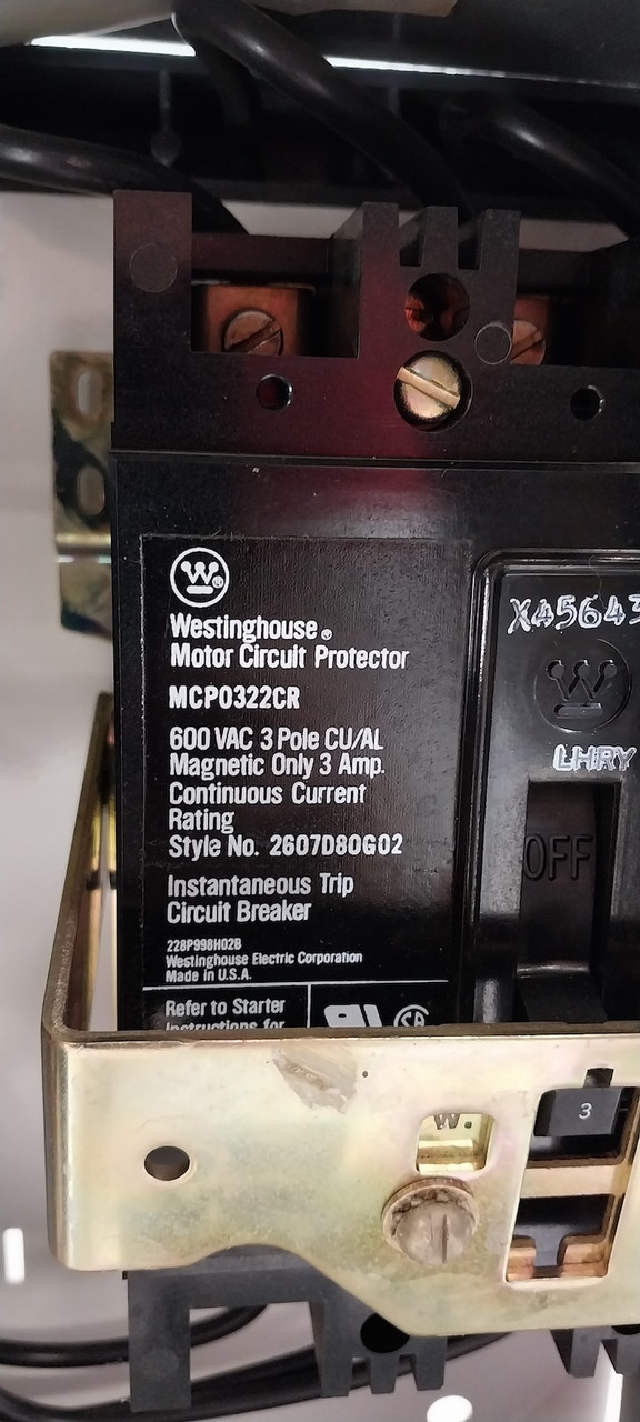 Allen Bradley 2100 Centerline 12" Size 1 Starter 3 Amp MCP Breaker MCC Bucket (BJ0780-1)