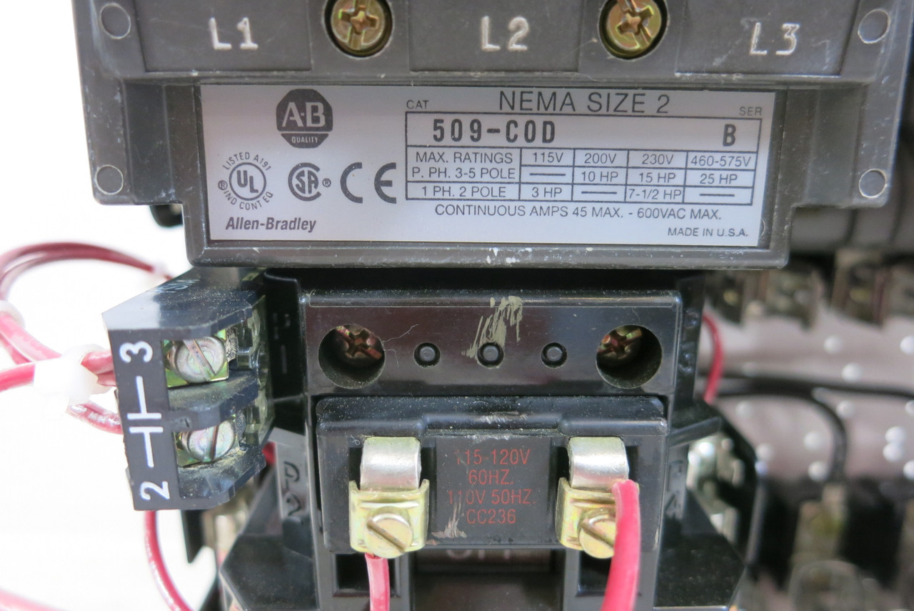 Allen Bradley 2100 Centerline Size 2 Starter 60A Fusible 12" MCC Bucket 60 Amp (BJ0790-3)