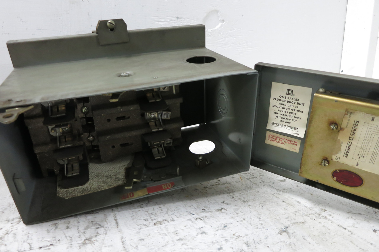 Square D SD-3606 60A 600V QMB Saflex Fusible Busway Switch Bus Plug 60 Amp 3Ph3W (DW6165-2)