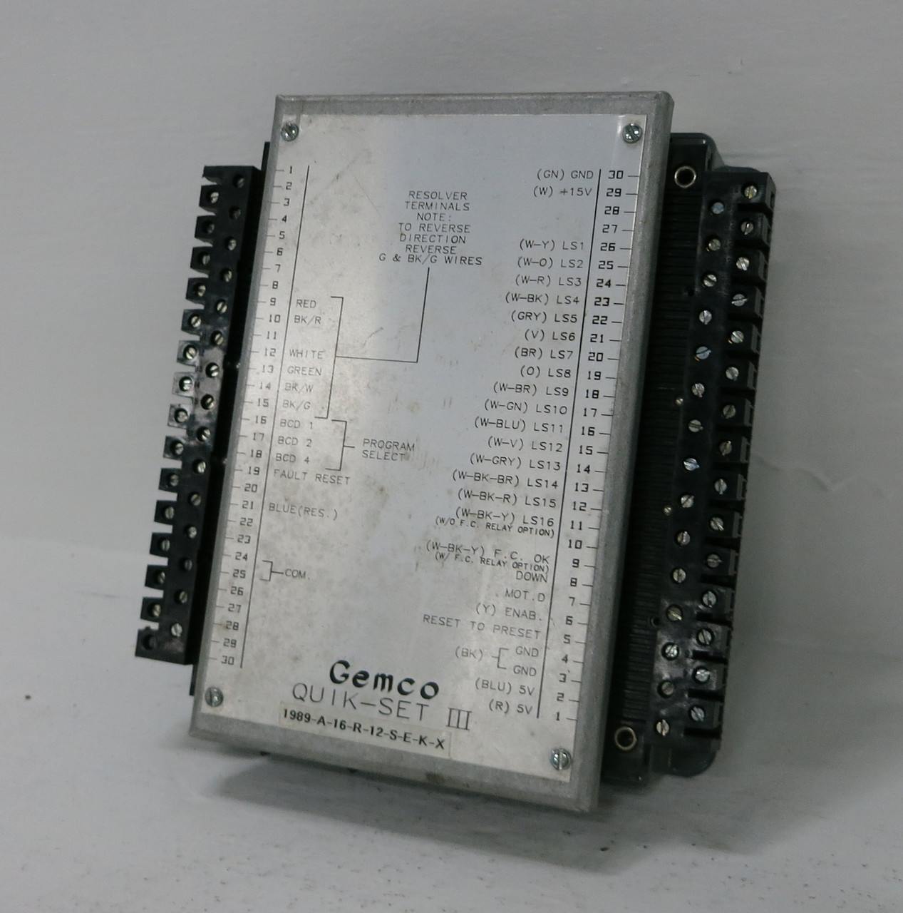 Image of Magnetek Gemco 1989-A-16-R-12-S-E-K-X Quik-Set III Programmable Limit Switch PLS