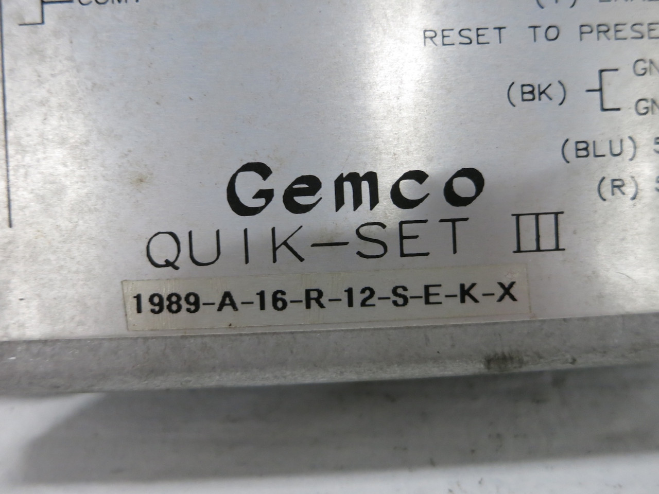 Magnetek Gemco 1989-A-16-R-12-S-E-K-X Quik-Set III Programmable Limit Switch PLS (DW6172-1)