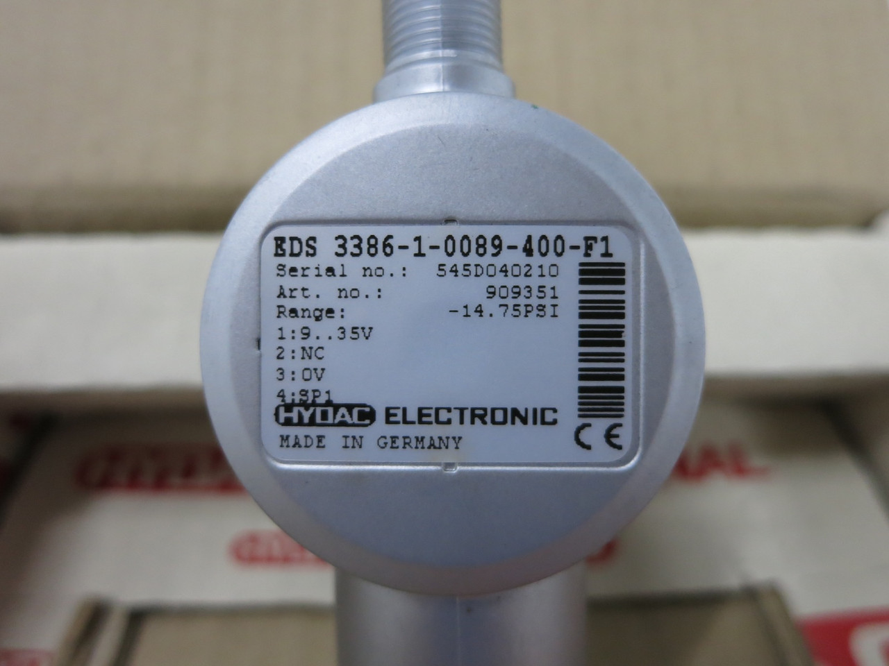 NEW Hydac 909351 Electronic Pressure Switch EDS 3386-1-0089-400-F1 (DW6221-1)