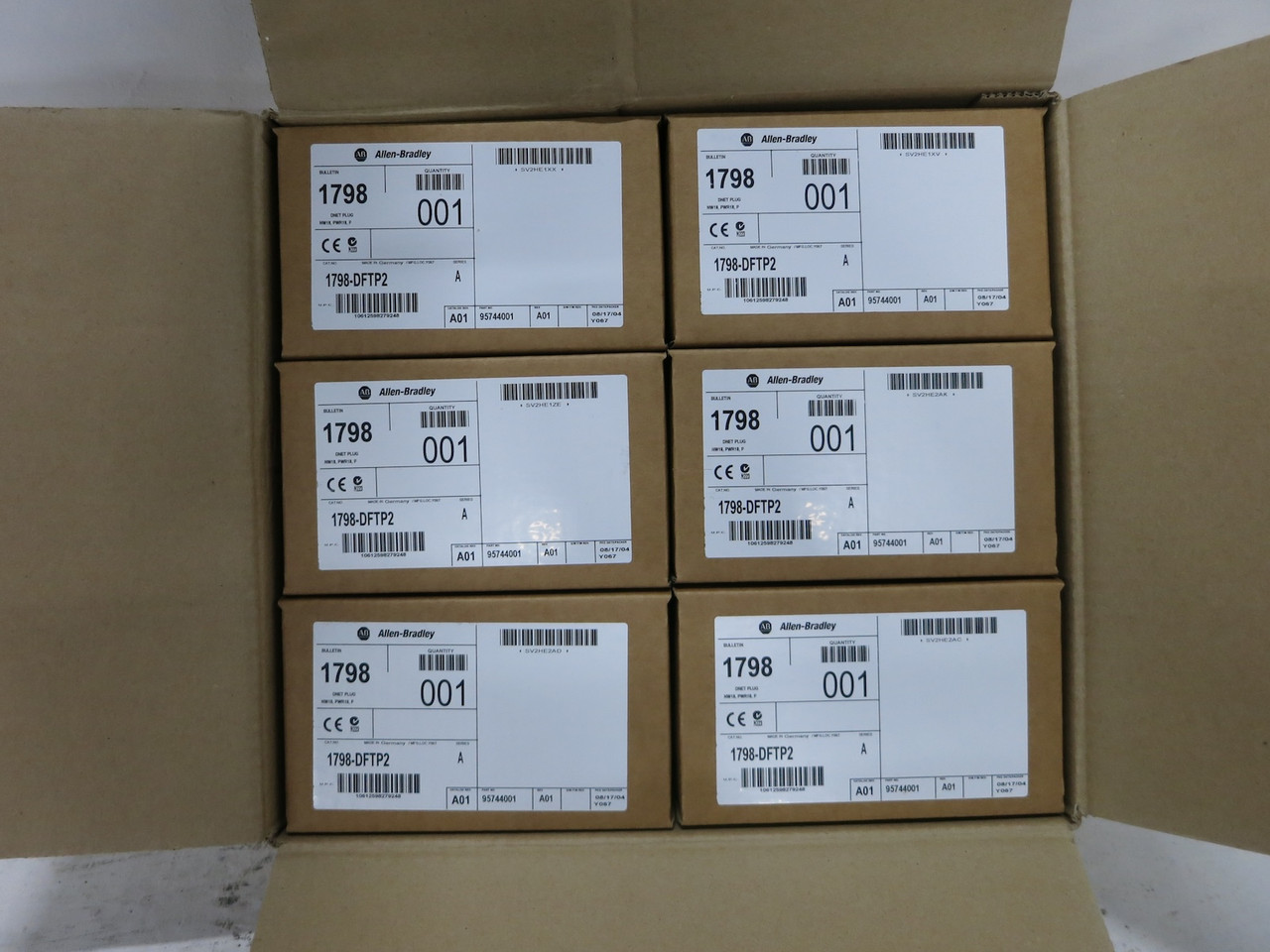 NEW Allen Bradley 1798-DFTP2 Ser A DNET Plug FlexArmor DeviceNet A01 (BOX OF 6) (DW6237-1)