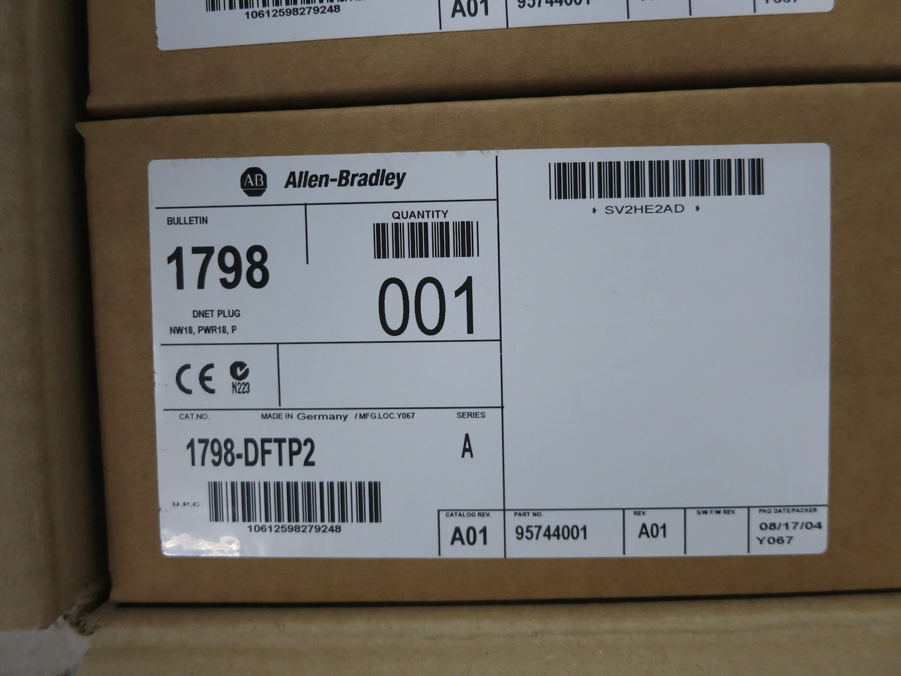 NEW Allen Bradley 1798-DFTP2 Ser A DNET Plug FlexArmor DeviceNet A01 (BOX OF 6) (DW6237-1)