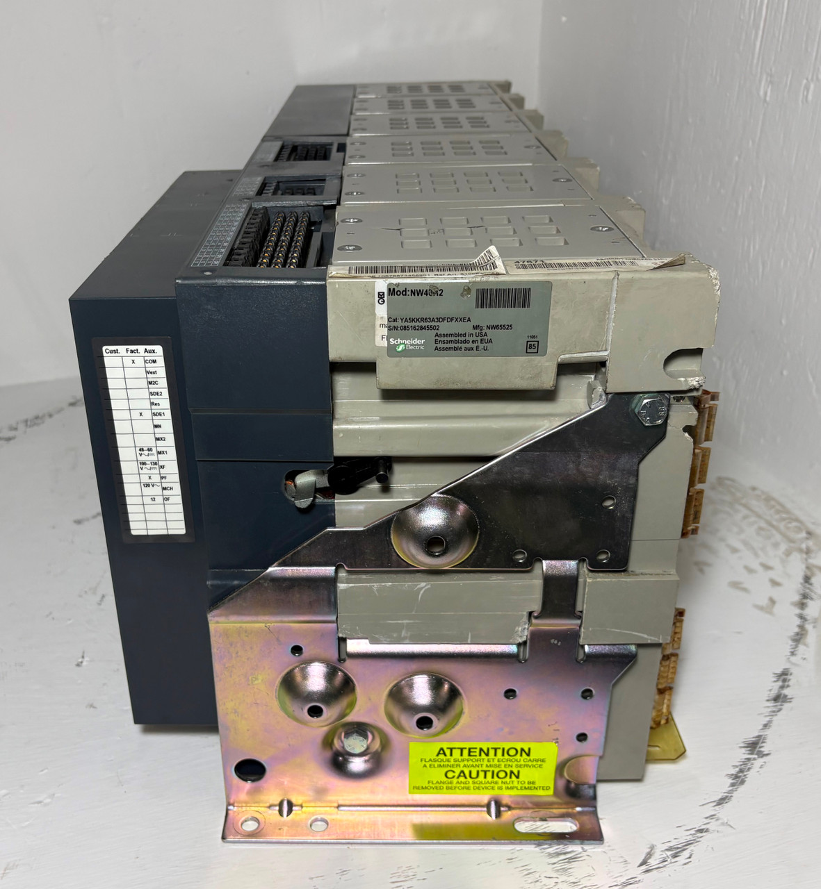 Square D NW40H2 4000A MasterPact EO Breaker 2x Shunt 5.0P Trip LSI 4000 Amp flaw (EM5112-2)