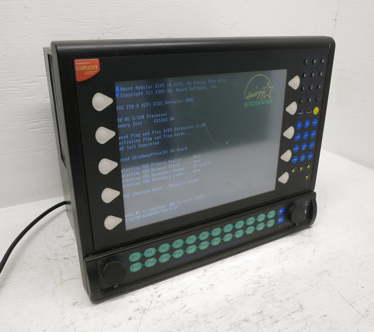 Image of GE Fanuc IC752WFB252C Display Station Model 2000 Operator Interface CPU HMI