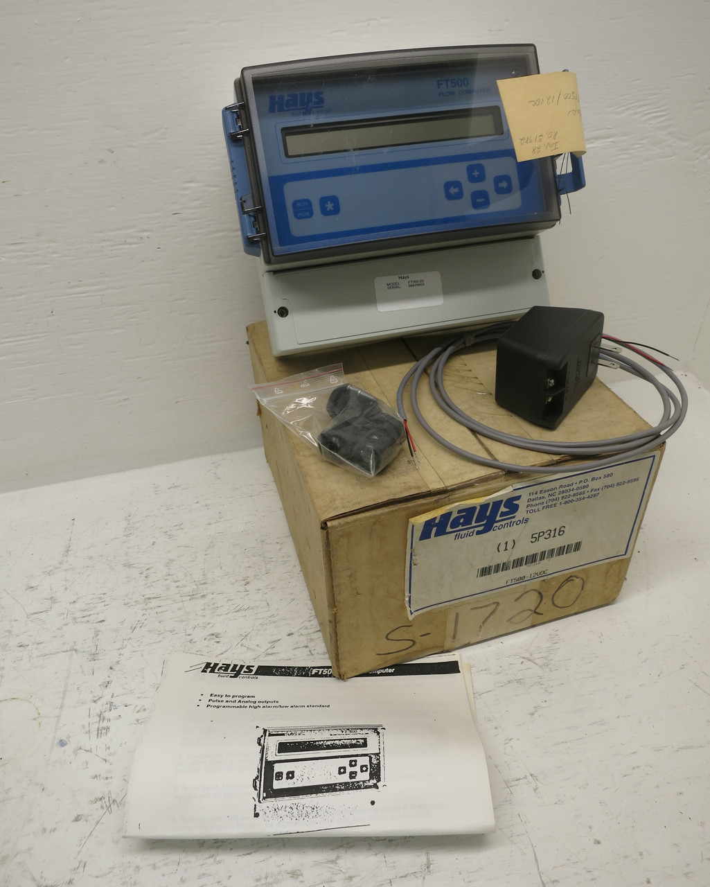 Image of NEW Hays FT500-23 Flow Computer Control Rate Total Indicator FT500-12VDC 5P316
