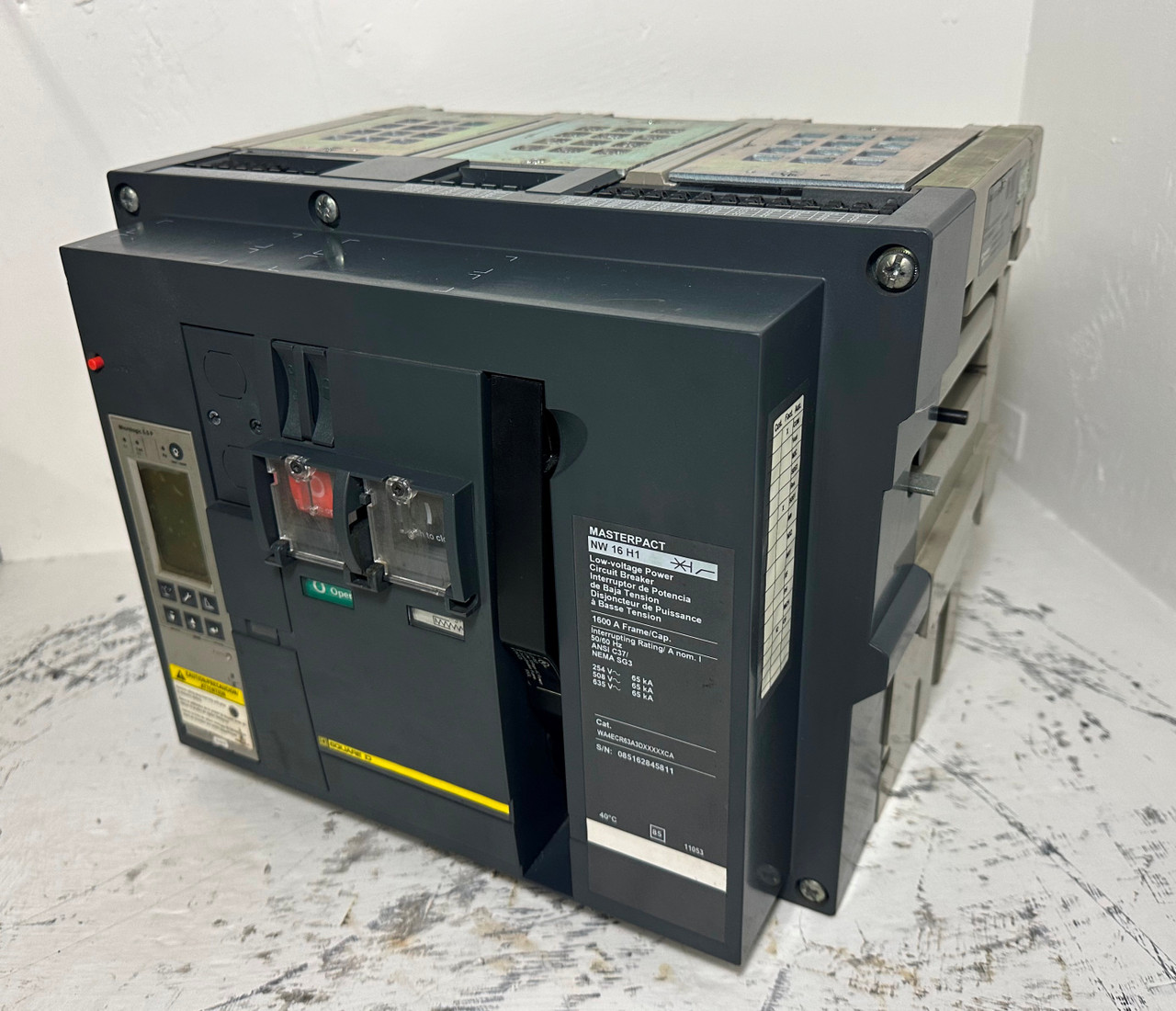 Image of Square D NW16H1 1600A MasterPact LSI Circuit Breaker w/ 1200 Amp Trip 5.0P S163A